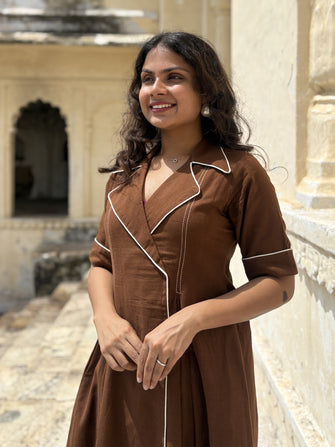Cotton Cocoa Wrap Dress