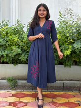 Cotton Flax Neelpari Pleated Dress