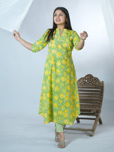 Hand Block Printed Dress Styled Sanganeri Block printed Kurta