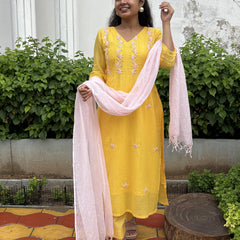 Yellow Kota Doriya Suit Set