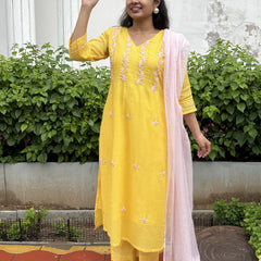 Yellow Kota Doriya Suit Set