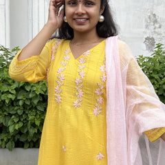 Yellow Kota Doriya Suit Set