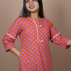 Tishya Hand Block Printed Co-ord Set Embellished With Hand Embroidery