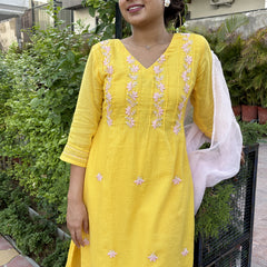 Yellow Kota Doriya Suit Set