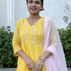 Yellow Kota Doriya Suit Set