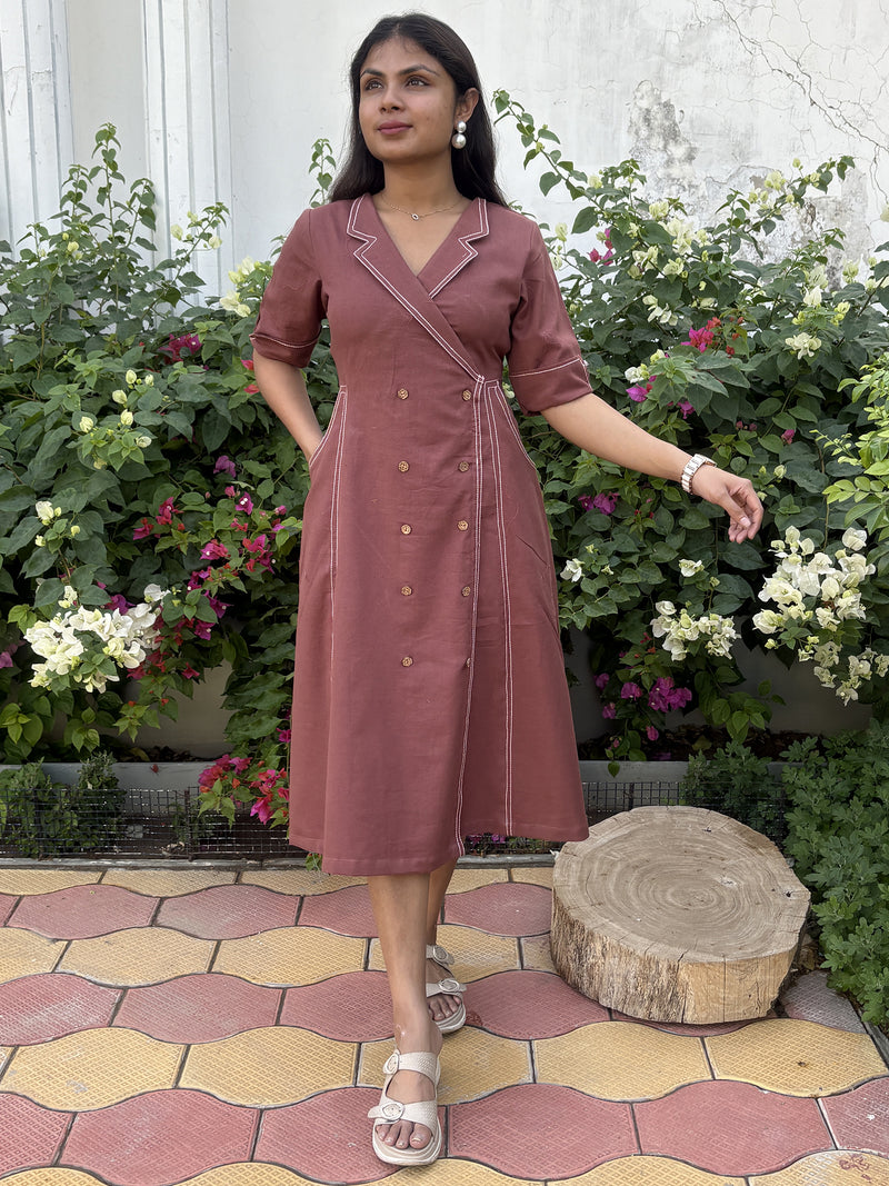 Cotton Hazal Wrap Dress
