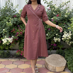 Cotton Hazal Wrap Dress
