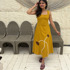 Applique Detailed Sunshine Bloom Dress