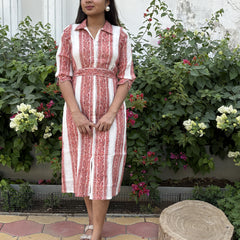 Crepe Cotton Sunset Dress