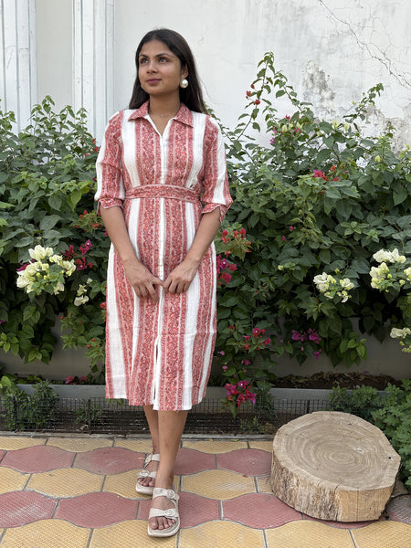Crepe Cotton Sunset Dress