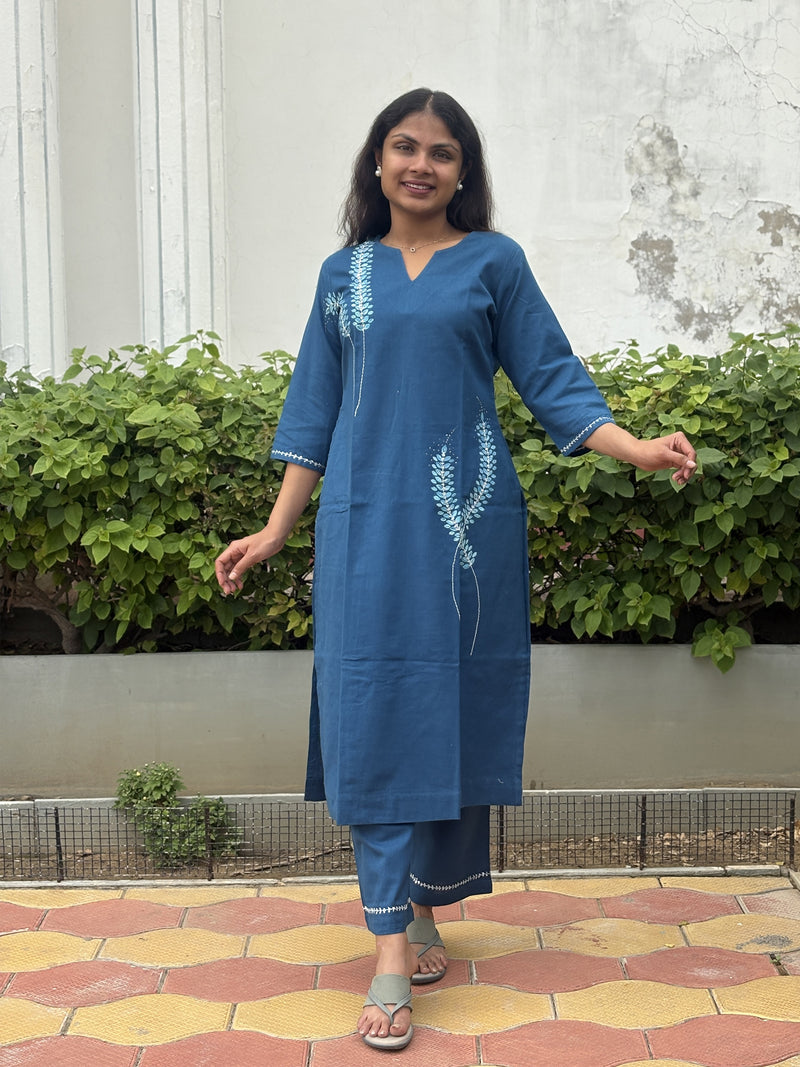 Neelika Hand -Embroidered Kurta Pant