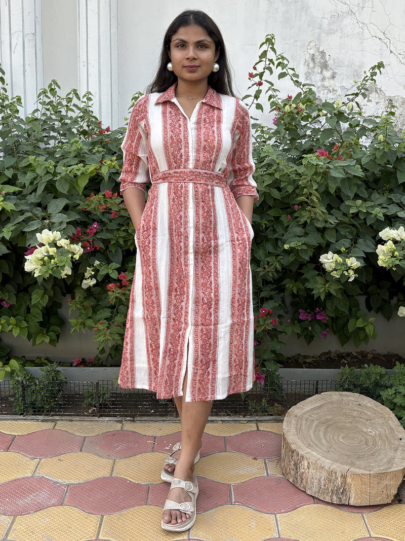 Crepe Cotton Sunset Dress