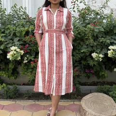 Crepe Cotton Sunset Dress