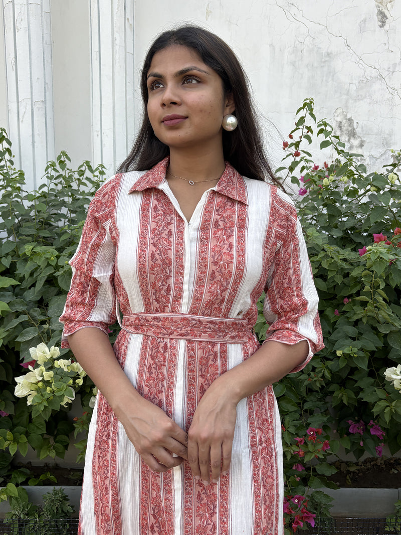 Crepe Cotton Sunset Dress