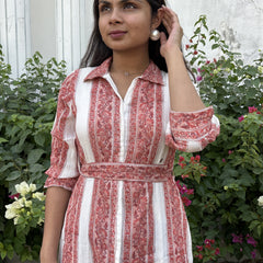 Crepe Cotton Sunset Dress