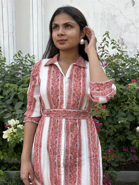 Crepe Cotton Sunset Dress