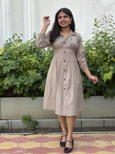 Cotton Soft Sand Shirt Dress