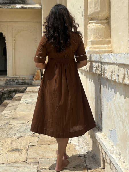 Cotton Cocoa Wrap Dress