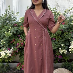 Cotton Hazal Wrap Dress
