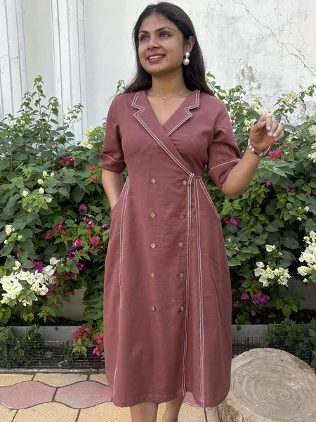 Cotton Hazal Wrap Dress