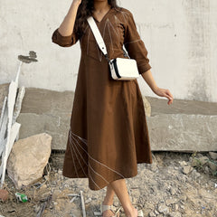 Cotton Mocha Linea Dress (Pre-Launch)