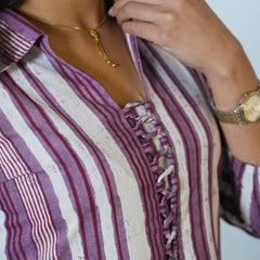 Hand Block Printed Stylish Neck Cotton Kurta
