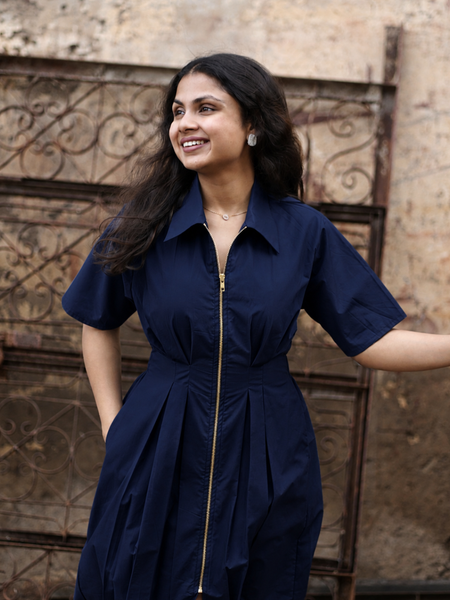 Front zip Dress