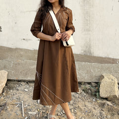 Cotton Mocha Linea Dress (Pre-Launch)