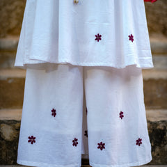 Nayika — Handcrafted Chikankari Flared Dress & Palazzo
