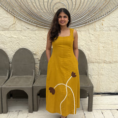Applique Detailed Sunshine Bloom Dress