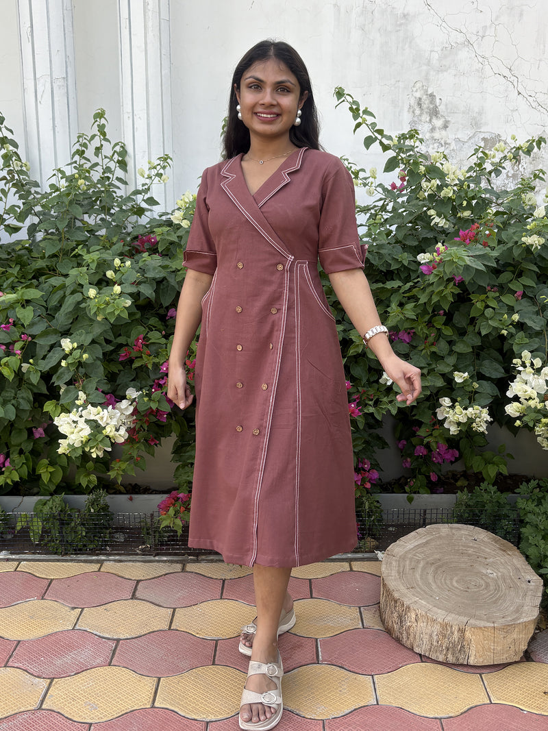 Cotton Hazal Wrap Dress