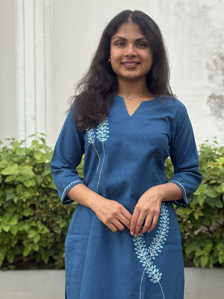 Neelika Hand -Embroidered Kurta Pant