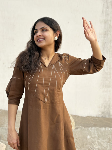 Cotton Mocha Linea Dress (Pre-Launch)