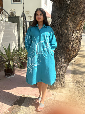 Cotton Ocean Breeze Hand Paint Dress (Pre-launch)