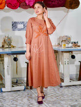 Cotton Gingham Gulnaar Dress With Appliqué Details