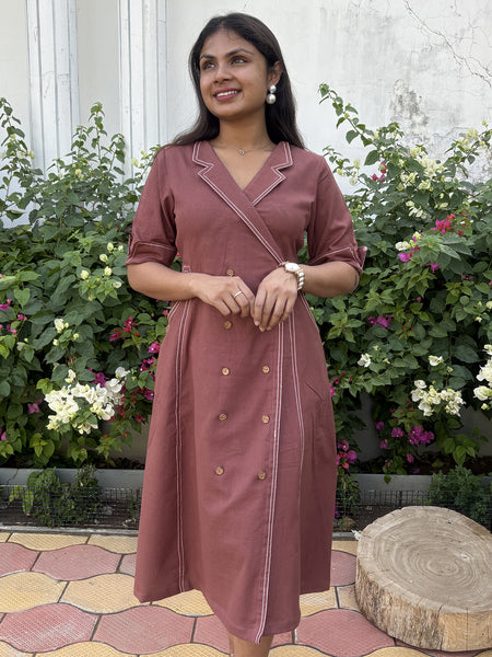 Cotton Hazal Wrap Dress