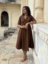 Cotton Cocoa Wrap Dress
