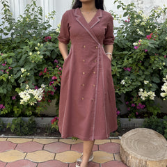 Cotton Hazal Wrap Dress