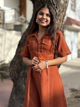 Rust Fusion Flair Dress