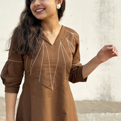 Cotton Mocha Linea Dress (Pre-Launch)