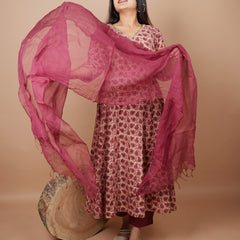 Ajrakh Print Kurta Duppatta Set
