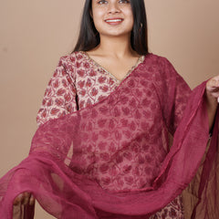 Ajrakh Print Kurta Duppatta Set