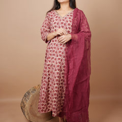 Ajrakh Print Kurta Duppatta Set