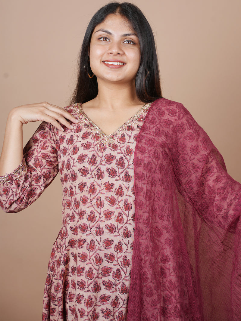 Ajrakh Print Kurta Duppatta Set