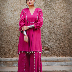 Jhilmil — Handcrafted Cotton Flax Kurta & Palazzo Set
