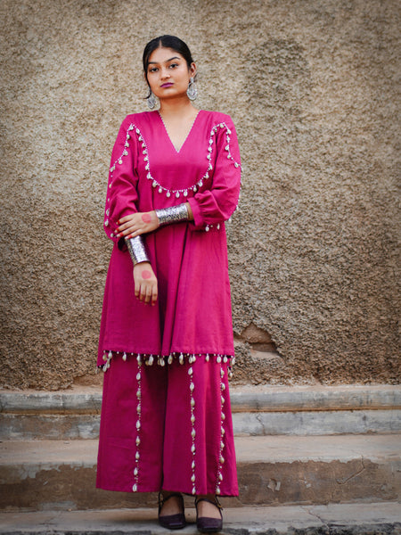 Jhilmil — Handcrafted Cotton Flax Kurta & Palazzo Set