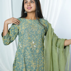 Tapsi Kala Cotton Organic Hand Block Printed Suit Set