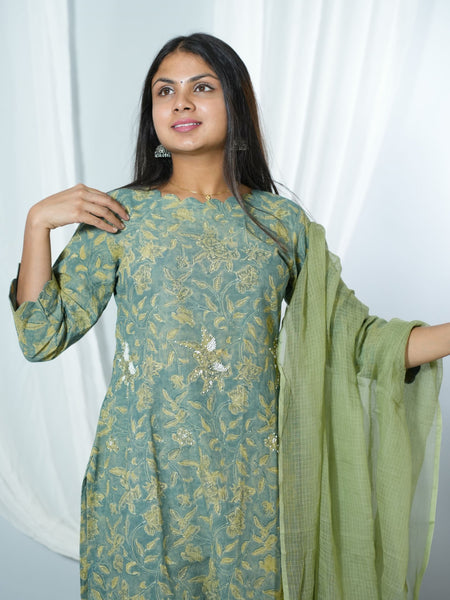 Tapsi Kala Cotton Organic Hand Block Printed Suit Set
