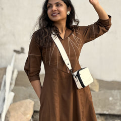 Cotton Mocha Linea Dress (Pre-Launch)
