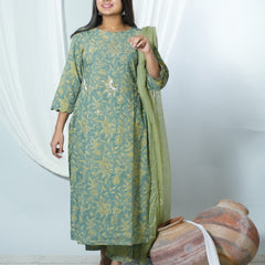 Tapsi Kala Cotton Organic Hand Block Printed Suit Set